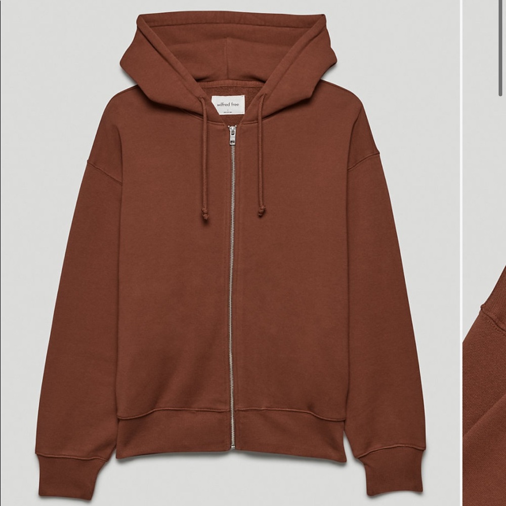 Aritzia “Wilfred Free” terry zip up
